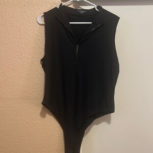 Black Sleeveless Bodysuit